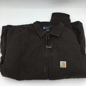 Carhartt Men's Loose Fit Washed Duck Sherpa-Lined Coat